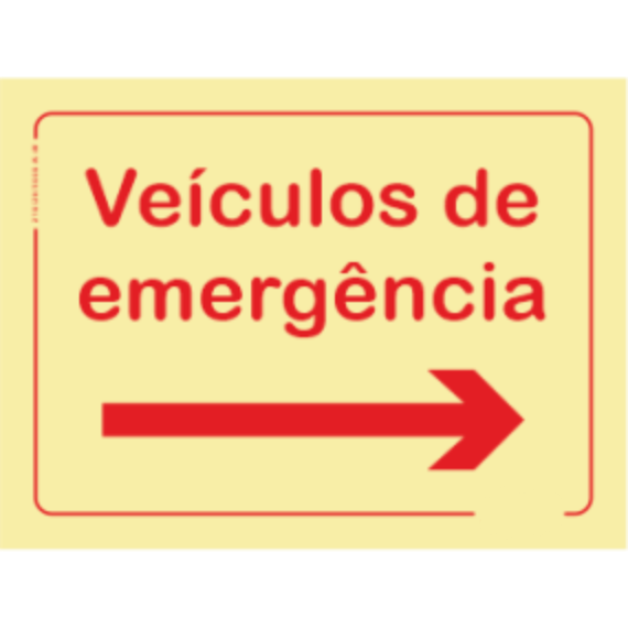 Segurança Contra Incêndio - "Veículos de emergência" sentido direita