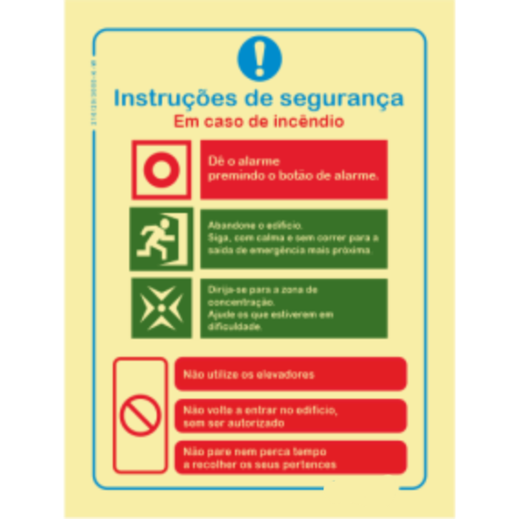 Segurança Contra Incêndio - "Instruções de segurança em caso de incêndio"