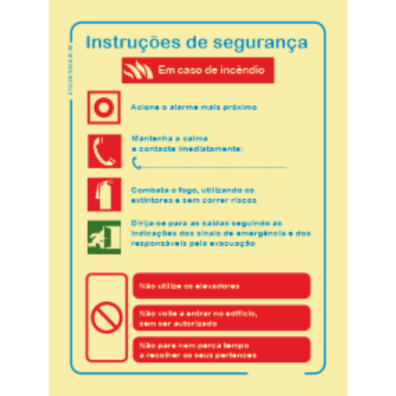 Segurança Contra Incêndio - "Instruções de segurança em caso de incêndio"