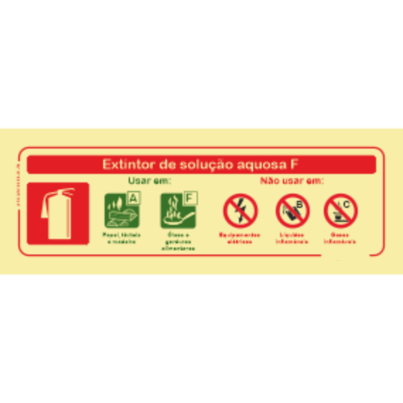 Segurança Contra Incêndio - "Extintor de solução aquosa F"