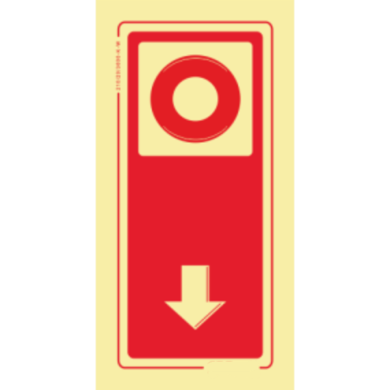 Segurança Contra Incêndio - Botão de Alarme sentido baixo