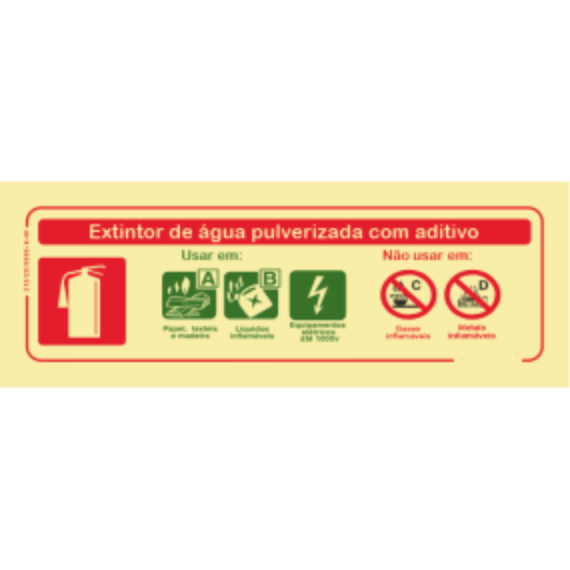 Segurança Contra Incêndio - "Extintor de água pulverizada com aditivo"