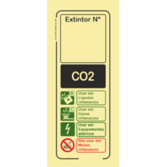 Segurança Contra Incêndio - "Extintor Nº" "CO2"