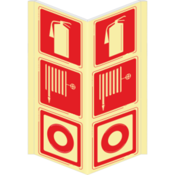 Sinais Panorâmicos - Extintor | Boca de inêndio | Botão de alarme