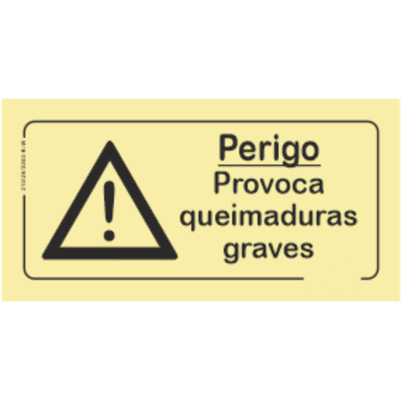 Perigo - "Perigo - provoca queimaduras graves"