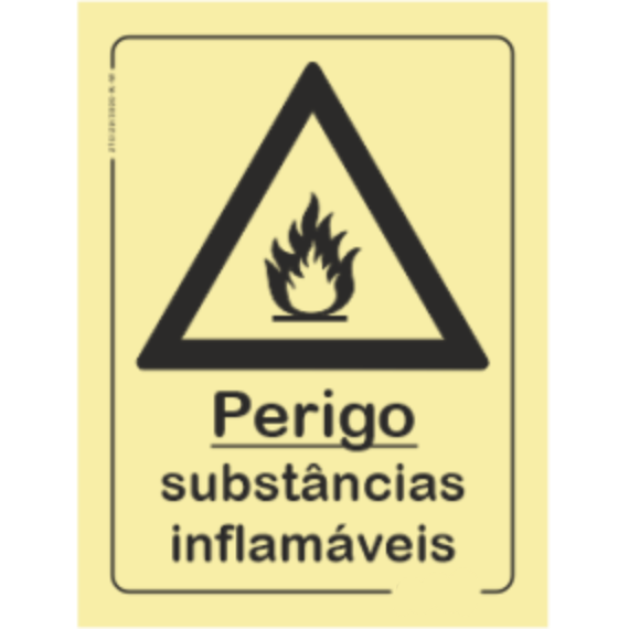 Perigo - "Perigo substâncias inflamáveis"