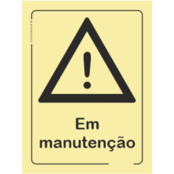 Perigo - "Em manutenção"