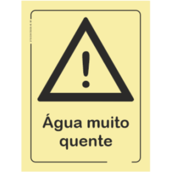 Perigo - "Água muito quente"