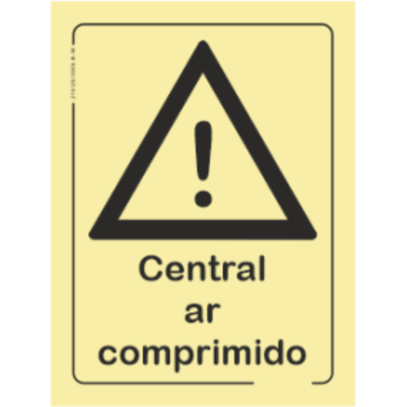 Perigo - "Central - ar comprimido"