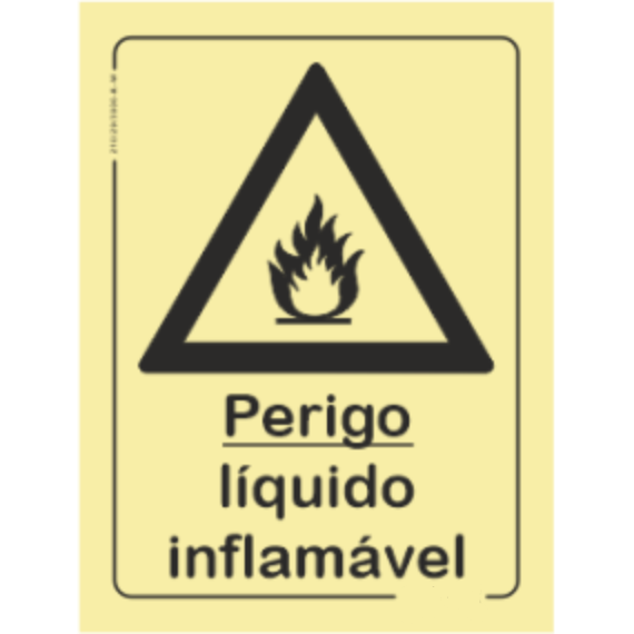 Perigo - "Perigo liquido inflamável"