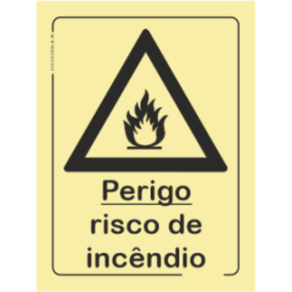 Perigo - "Perigo risco de incêndio"