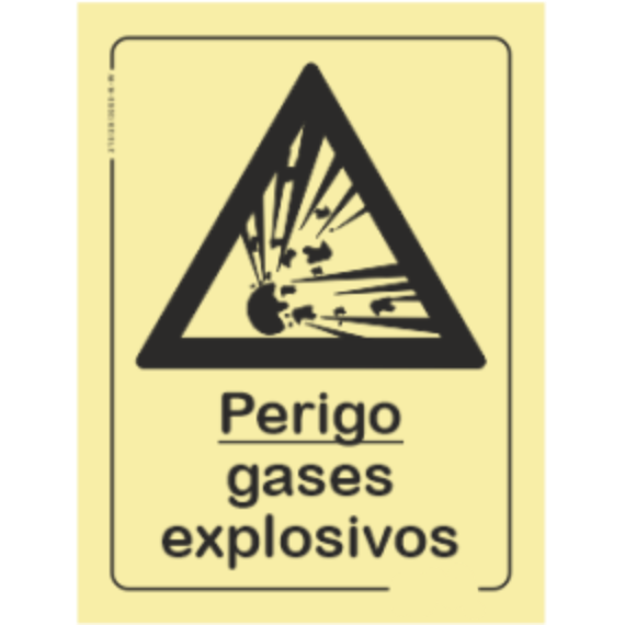 Perigo - "Perigo gases explosivos"
