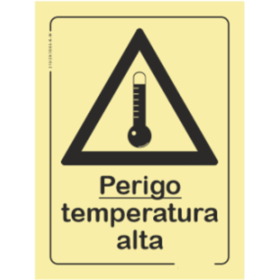 Perigo - "Perigo temperatura alta"