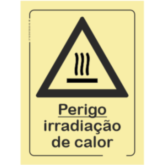 Perigo - "Perigo irradiação de calor"