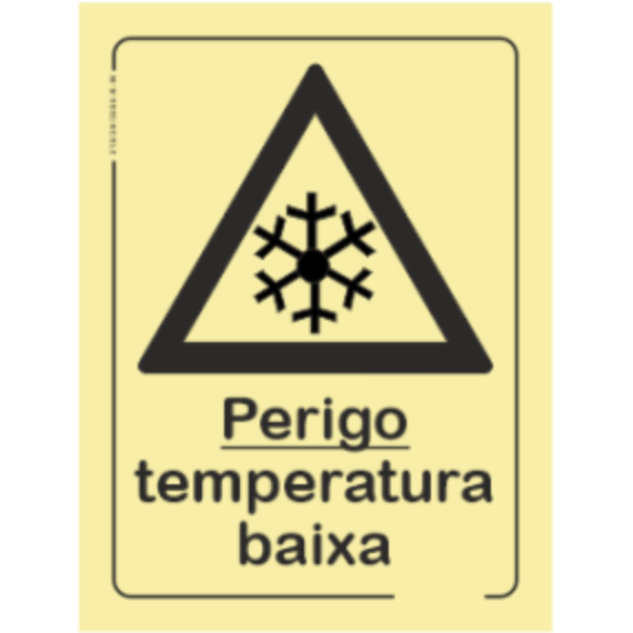 Perigo - "Perigo temperatura baixa"