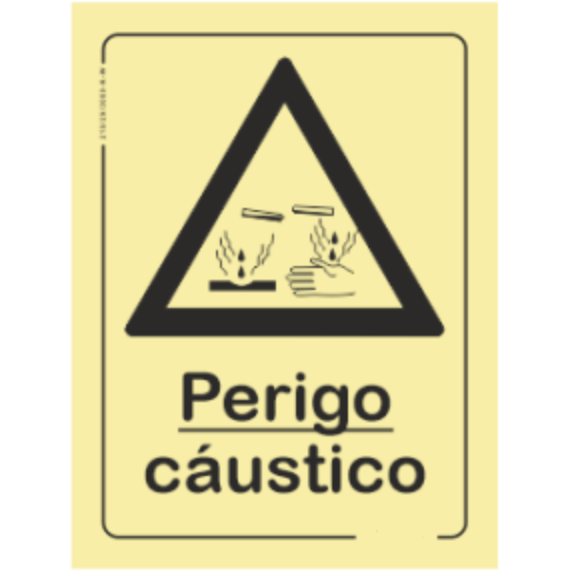 Perigo - "Perigo cáustico"