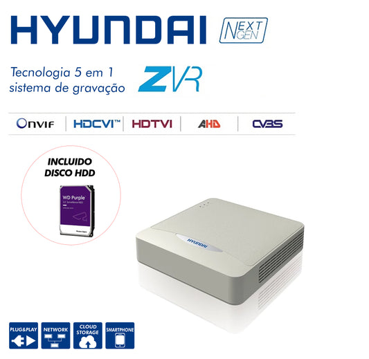 Kit HYUNDAI 2MP + Disco HDD