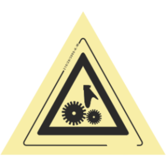 Perigo - Perigo máquina em movimento