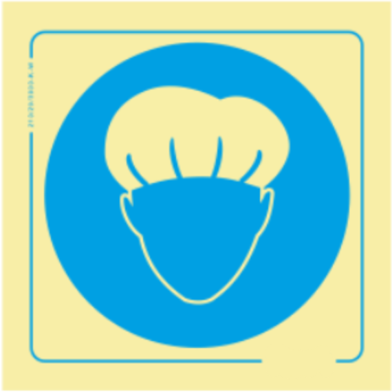 Obrigação - Obrigatório usar touca de proteção