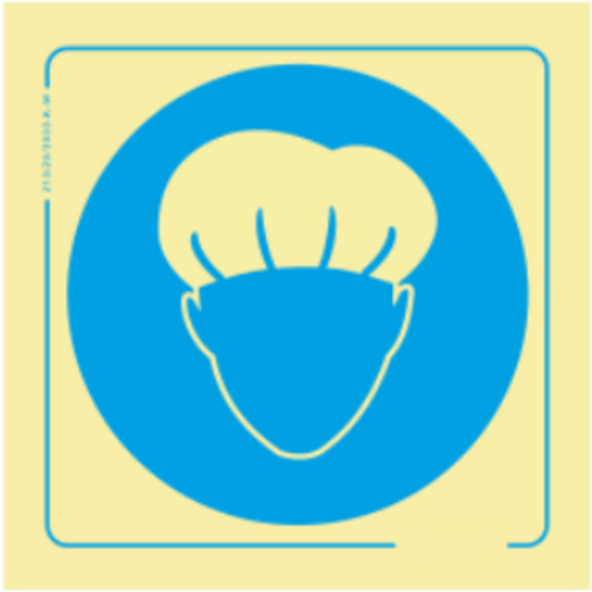 Obrigação - Obrigatório usar touca de proteção