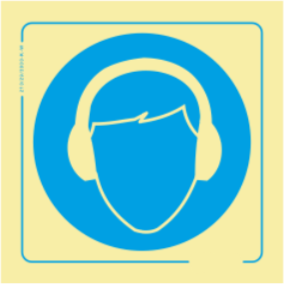 Obrigação - Obrigatório usar auriculares de proteção