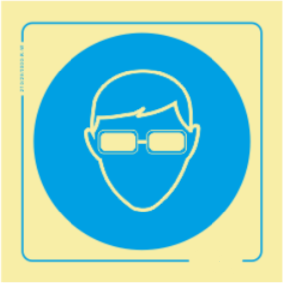 Obrigação - Obrigatório usar óculos de proteção