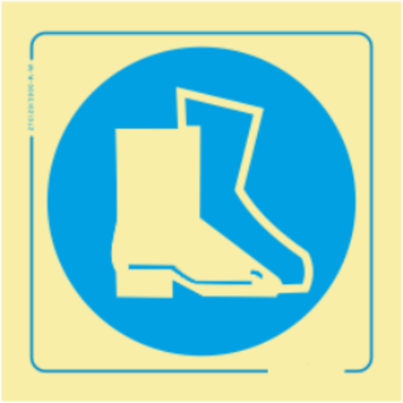 Obrigação - Obrigatório usar botas de proteção