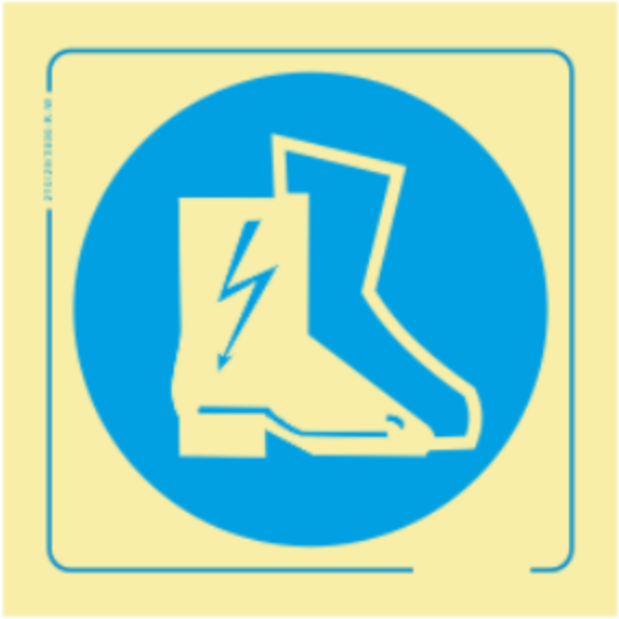 Obrigação - Obrigatório usar botas de proteção elétrica