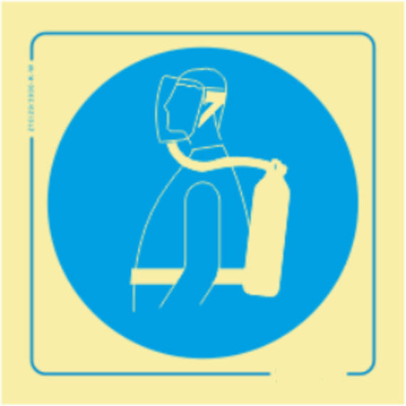 Obrigação - Obrigatório usar equipamento de respiração autônoma