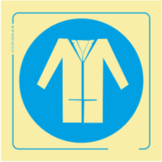 Obrigação - Obrigatório usar bata de proteção