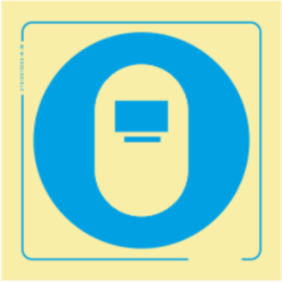 Obrigação - Obrigatório usar máscara metálica de proteção