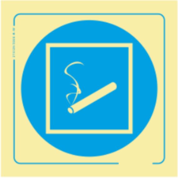 Obrigação - Só é permitido fumar dentro desta zona