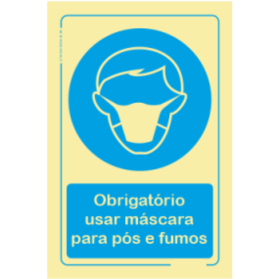 Obrigatório - "Obrigatório usar máscara para pós e fumos"