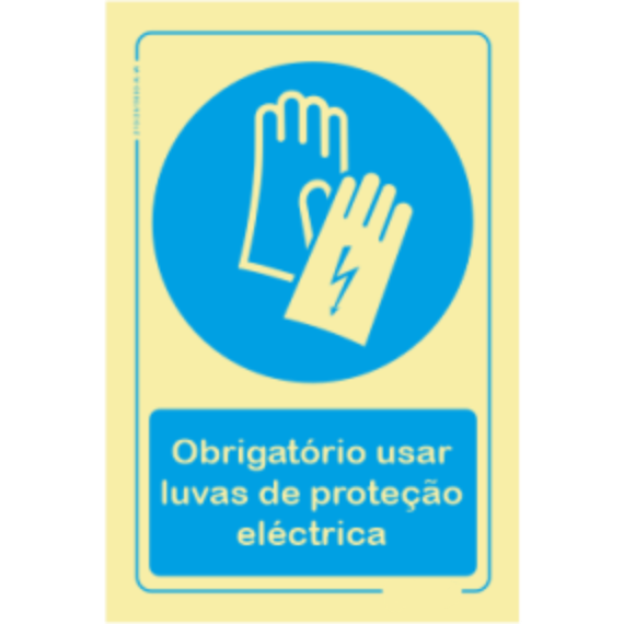 Obrigatório - "Obrigatório usar luvas de proteção elétrica"