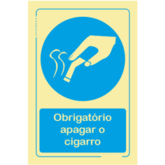 Obrigatório - "Obrigatório apagar o cigarro"