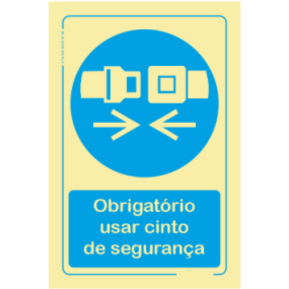 Obrigatório - "Obrigatório usar cinto de segurança"