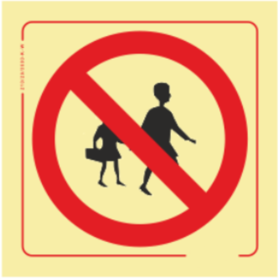 Proibição - Proibida a crianças brincarem neste local