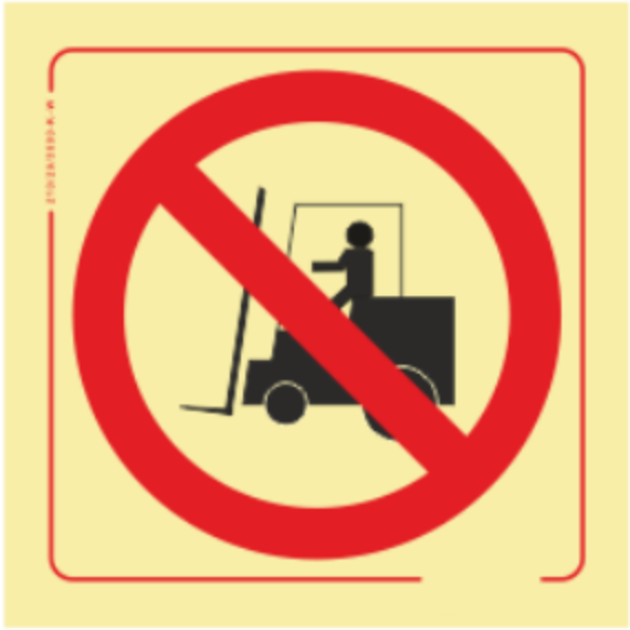 Proibição - Proibida a circulação de empilhadores nesta zona