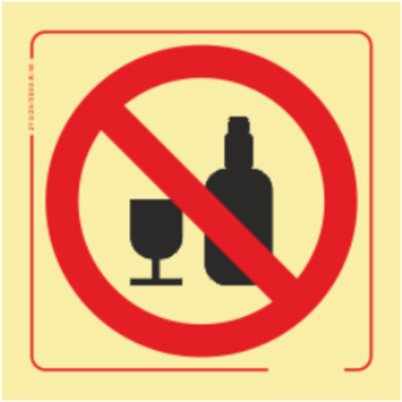 Proibição - Proibido consumo de bebidas alcoólica