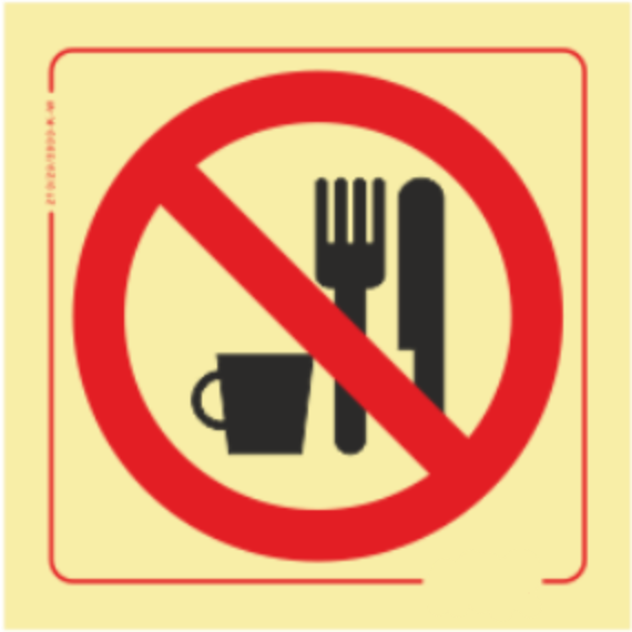 Proibição - Proibido beber e comer