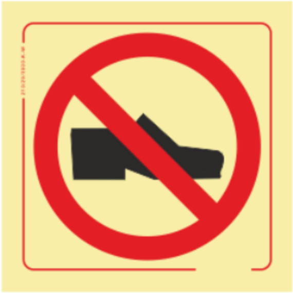 Proibição - Proibida a entrada sem calçado de segurança