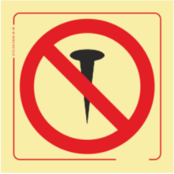 Proibição - Proibido uso de pregos