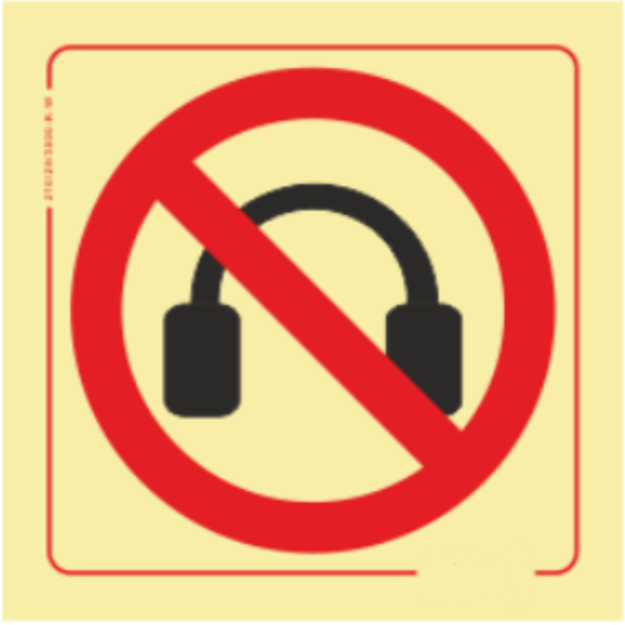 Proibição - Proibido usar headphones