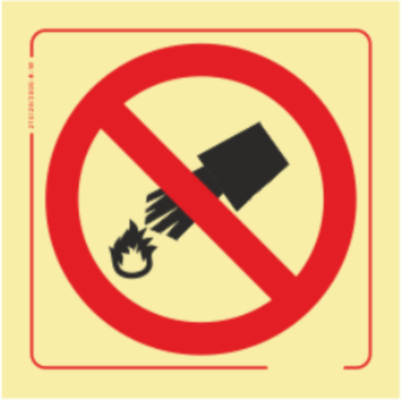 Proibição - Proibida apagar com água