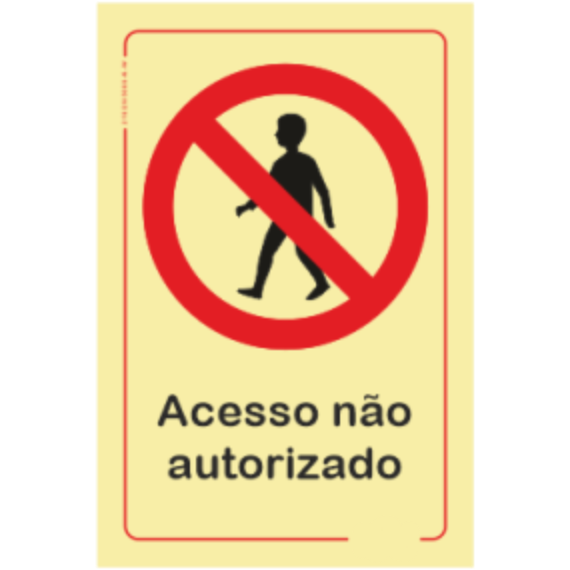 Proibição - "Acesso não autorizado"