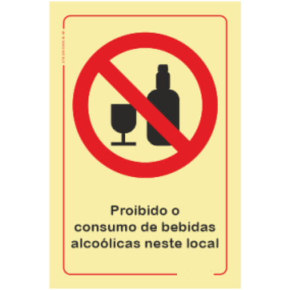 Proibição - "Proibido o consumo de bebidas alcoólicas neste local"