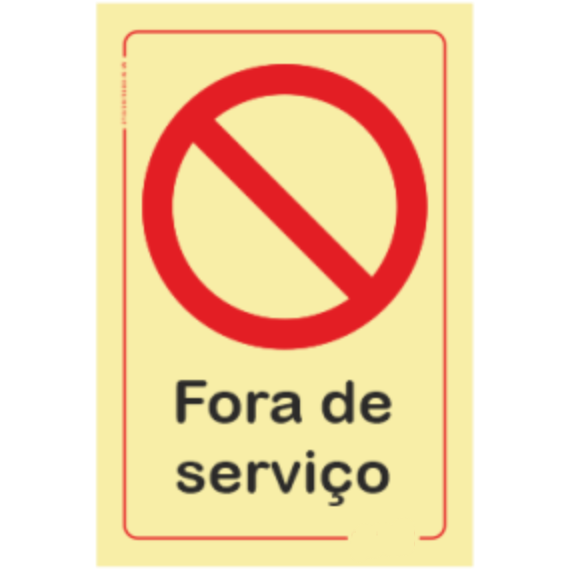 Proibição - "Fora de serviço"