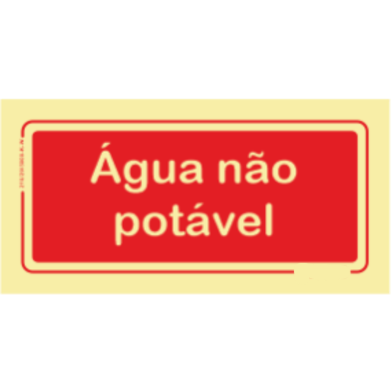 Proibição - "Água não potável"