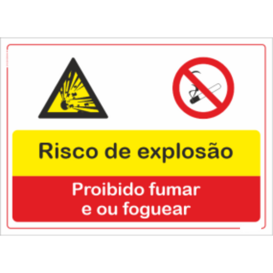 Compostos - "Risco de explosão" "Proibido fumar e ou foguear"