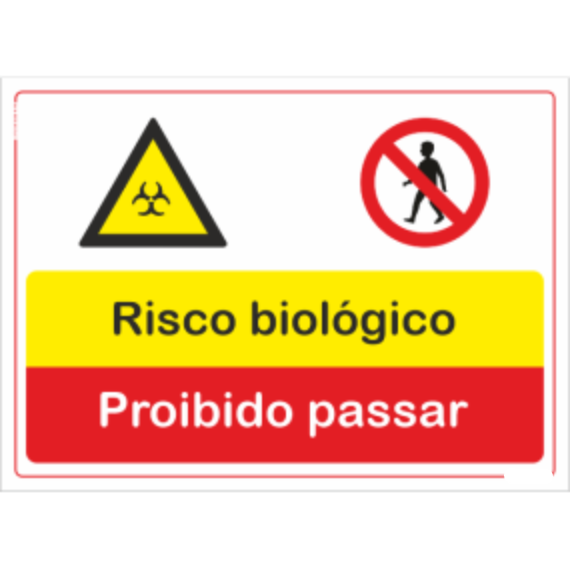 Compostos - "Risco biológico" "Proibido passar"